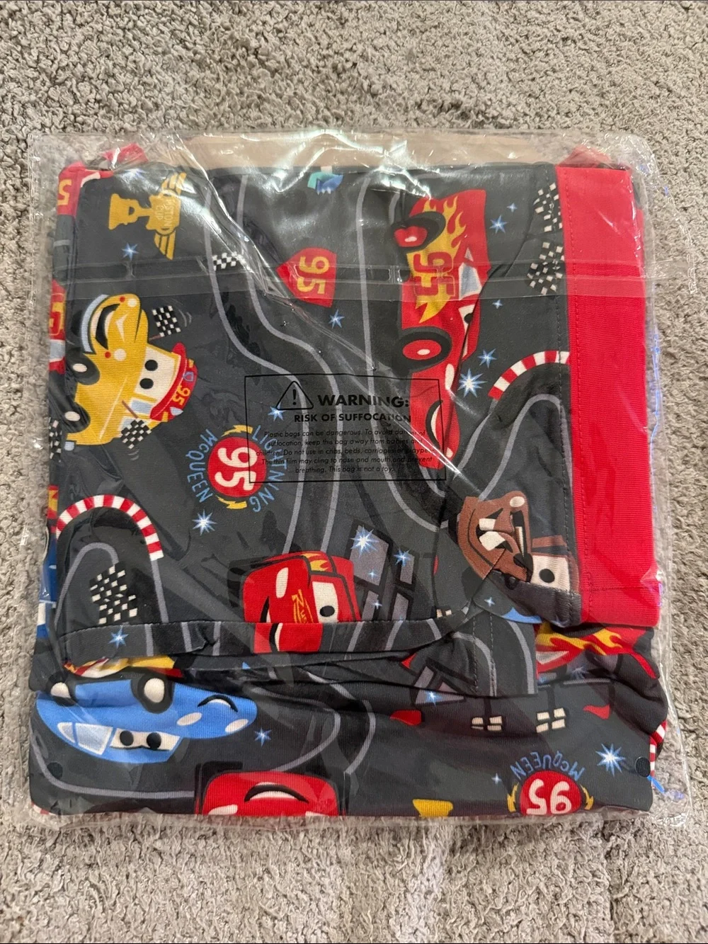 Little Sleepies Black and Red Pixar Cars Short Sleeve Pajama Top